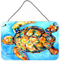 Sand Dance Turtle Wall or Door Hanging Prints Aluminum Metal Sign Kitchen Wall Bar Bathroom Plaque Home Decor, 8HX12W, Multicolor