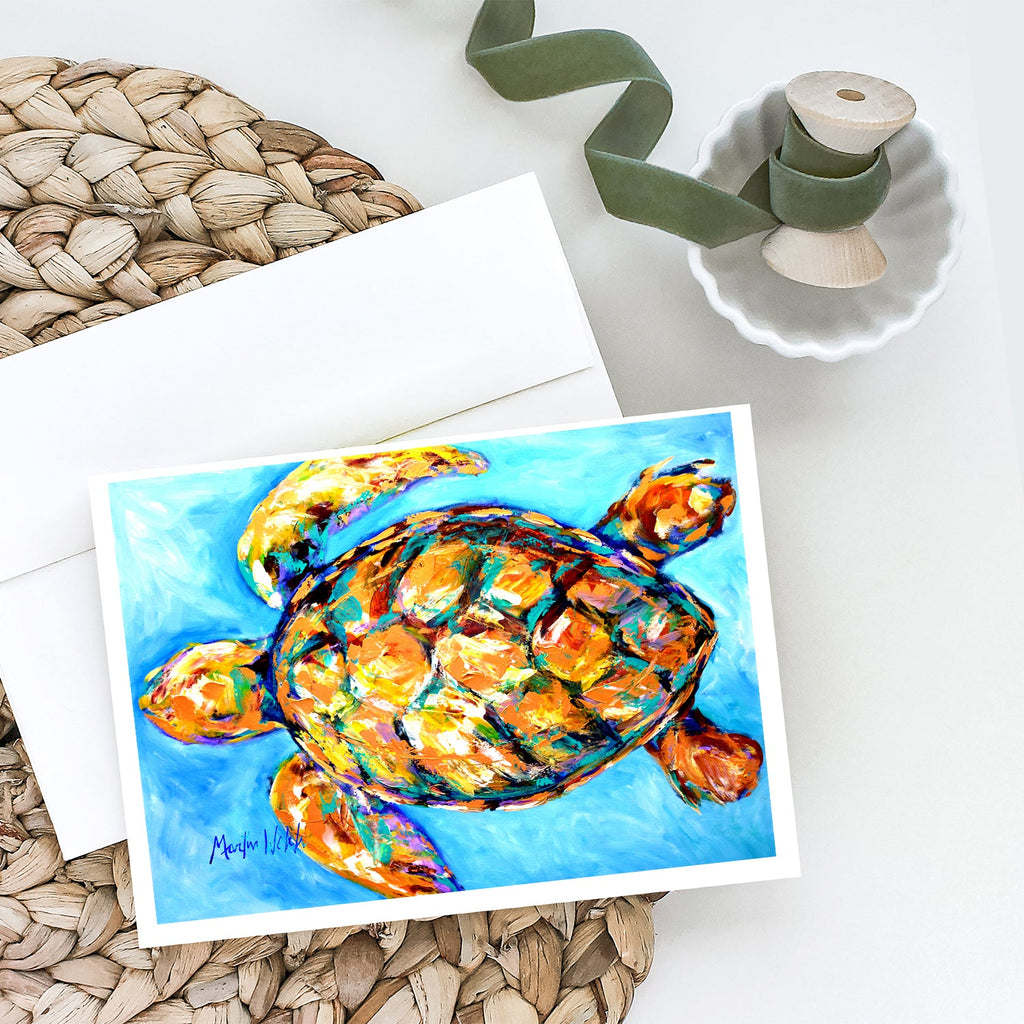 Sand Dance Turtle Greeting Cards Pack of 8 Blank Cards with Envelopes Whimsical A7 Size 5x7