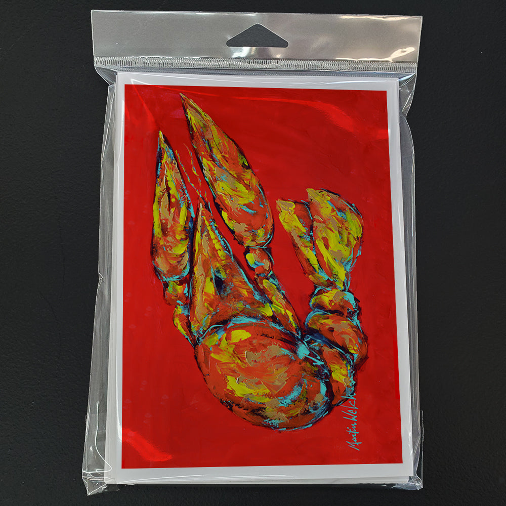 Reach for the Claws Greeting Cards Pack of 8 Blank Cards with Envelopes Whimsical A7 Size 5x7