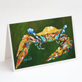 Go Green Crab Greeting Cards Pack of 8 Blank Cards with Envelopes Whimsical A7 Size 5x7