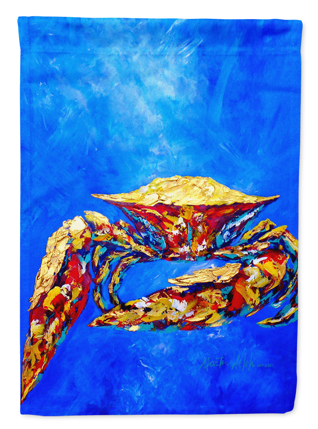 Blue Crab on Blue Sr. Garden Flag Mailbox Decorative Yard Banner Outside Patio Artwork for Flower Beds, Garden Size, Multicolor