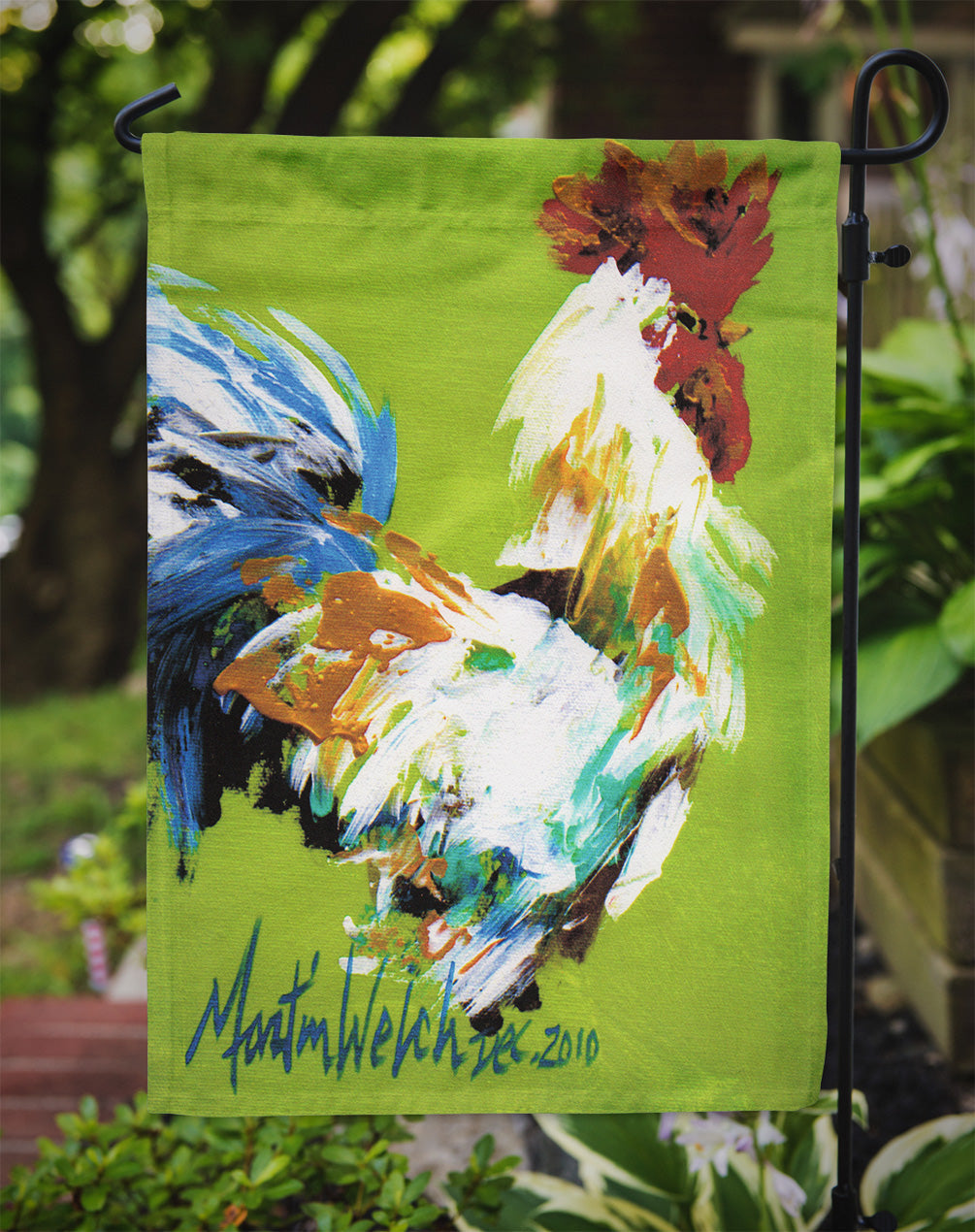 Boss Rooster Garden Flag Mailbox Decorative Yard Banner Outside Patio Artwork for Flower Beds, Garden Size, Multicolor