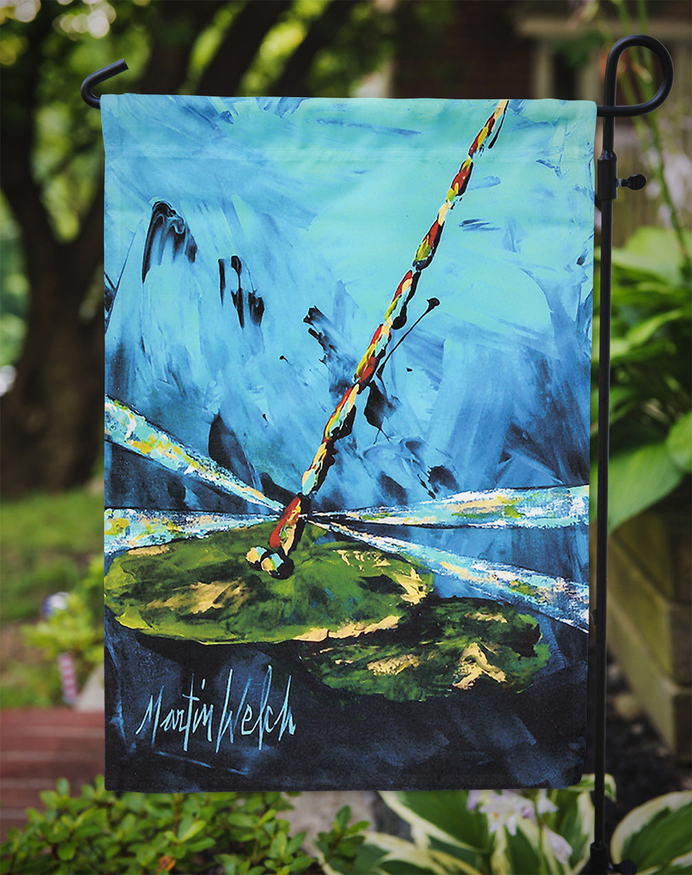 GG's Dragonfly Garden Flag Mailbox Decorative Yard Banner Outside Patio Artwork for Flower Beds, Garden Size, Multicolor