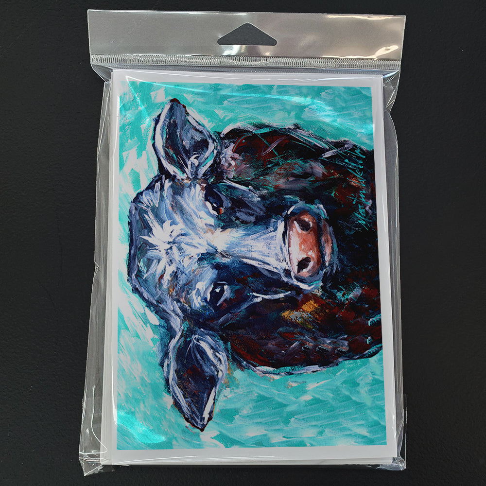 Moo Cow Greeting Cards Pack of 8 Blank Cards with Envelopes Whimsical A7 Size 5x7