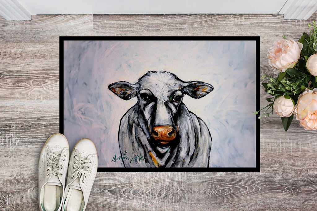 Bessie the Cow Doormat Indoor Outdoor 18H X 27W Front Door Mat Rugs for Entryway, Non Slip Washable