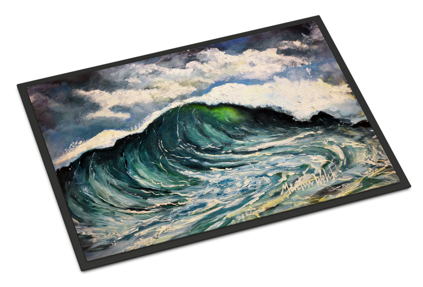 Big Blue Wave Doormat Indoor Outdoor 18H X 27W Front Door Mat Rugs for Entryway, Non Slip Washable