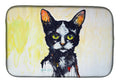 Big Kitty Cat Dish Drying Mat Absorbent Dish Drying Mat Pad for Kitchen Counter Dish Drainer Mat for Countertop, 14 x 21", Multicolor