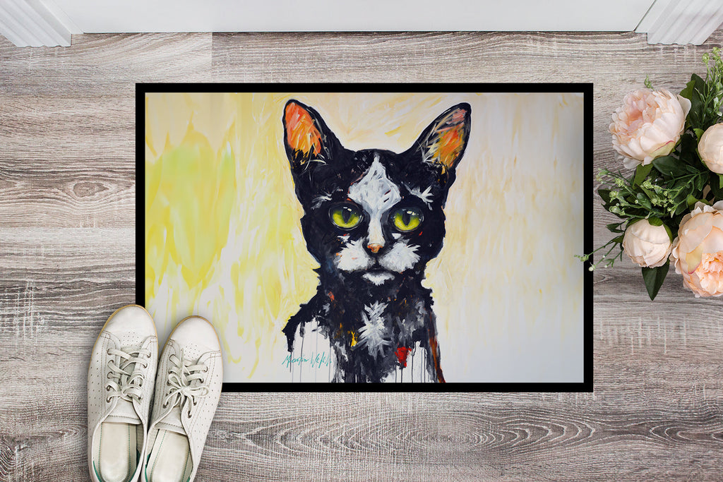 Big Kitty Cat Doormat Indoor Outdoor 18H X 27W Front Door Mat Rugs for Entryway, Non Slip Washable