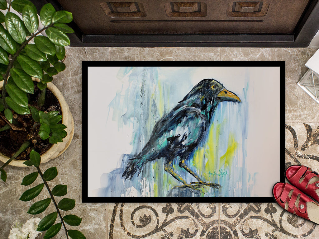 Burnt Corn Crow Doormat Indoor Outdoor 24H X 36W Front Door Mat Rugs for Entryway, Non Slip Washable Low Pile,