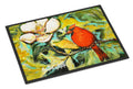 Cardinal with Magnolia Doormat Indoor Outdoor 24H X 36W Front Door Mat Rugs for Entryway, Non Slip Washable Low Pile,