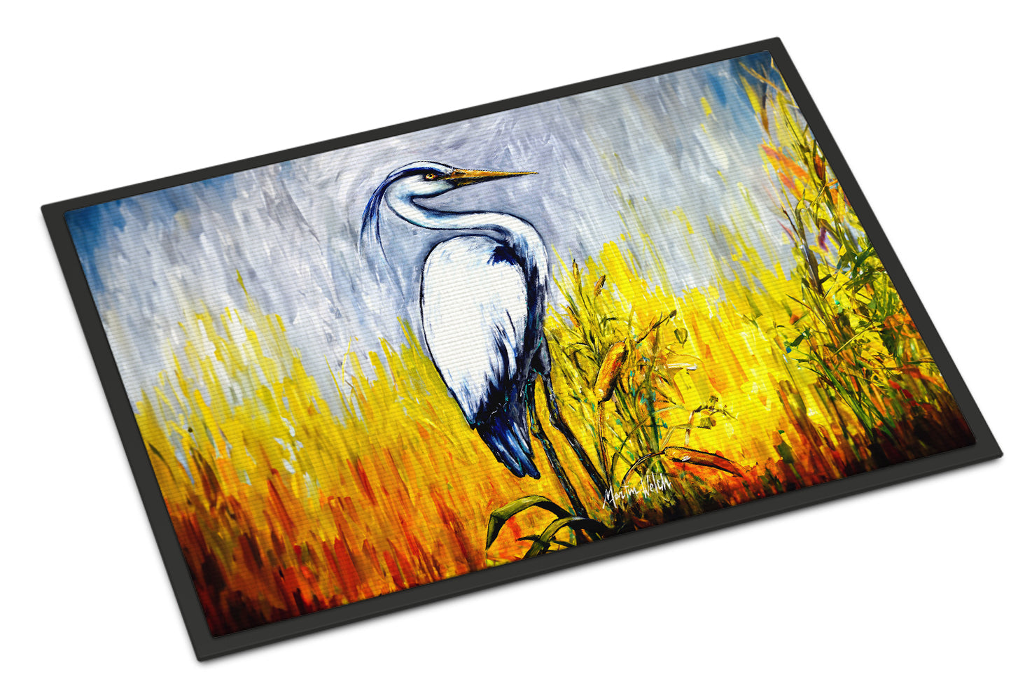Cattin Around Heron Doormat Indoor Outdoor 24H X 36W Front Door Mat Rugs for Entryway, Non Slip Washable Low Pile,