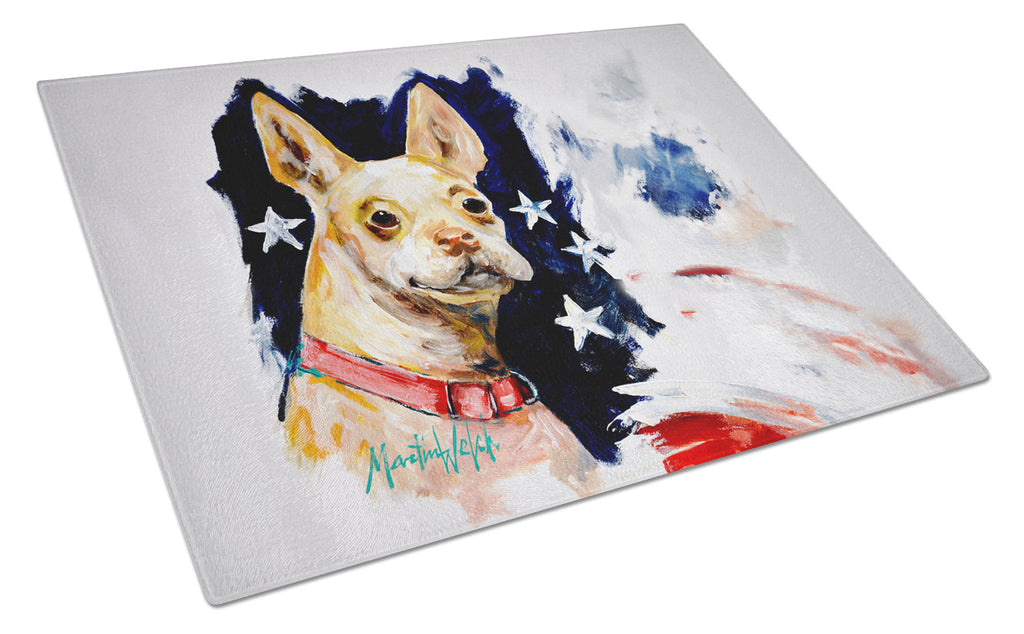 Chevy Boston Terrier Cutting Board Tempered Glass Kitchen Cutting Surface, Heat Resistant Chopping, Non-Slip Feet, Food Prep & Serving