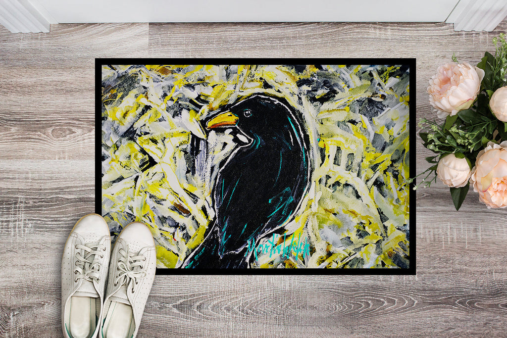Crow Adam Doormat Indoor Outdoor 24H X 36W Front Door Mat Rugs for Entryway, Non Slip Washable Low Pile,