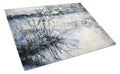 Early Morning Cutting Board Tempered Glass Kitchen Cutting Surface, Heat Resistant Chopping, Non-Slip Feet, Food Prep & Serving