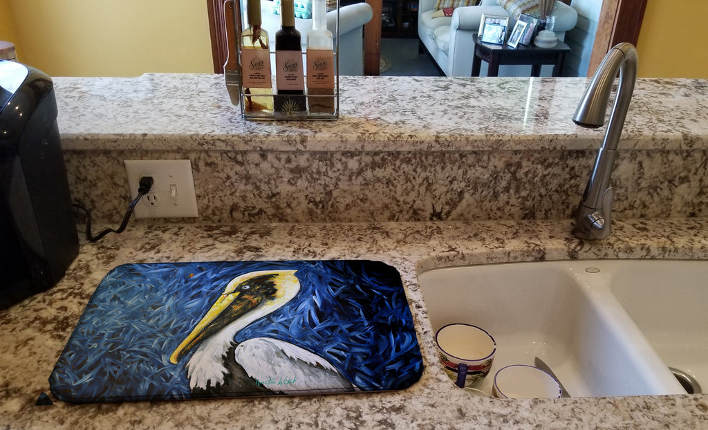 Fierce Pelican Dish Drying Mat Absorbent Dish Drying Mat Pad for Kitchen Counter Dish Drainer Mat for Countertop, 14 x 21", Multicolor