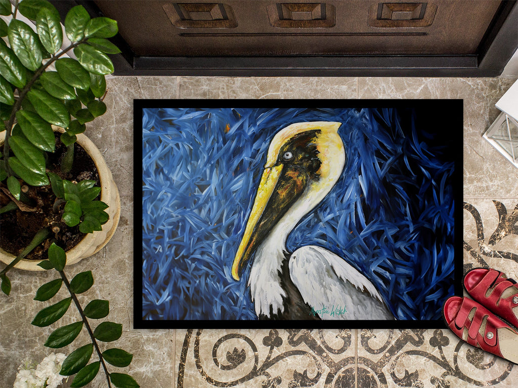 Fierce Pelican Doormat Indoor Outdoor 24H X 36W Front Door Mat Rugs for Entryway, Non Slip Washable Low Pile,