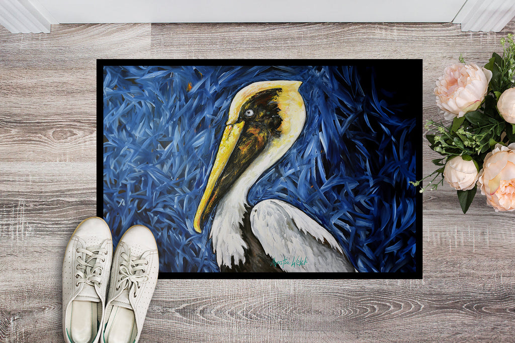 Fierce Pelican Doormat Indoor Outdoor 18H X 27W Front Door Mat Rugs for Entryway, Non Slip Washable