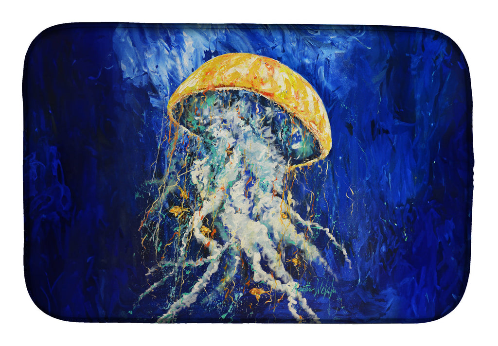 Free Fall Jellyfish Dish Drying Mat Absorbent Dish Drying Mat Pad for Kitchen Counter Dish Drainer Mat for Countertop, 14 x 21", Multicolor