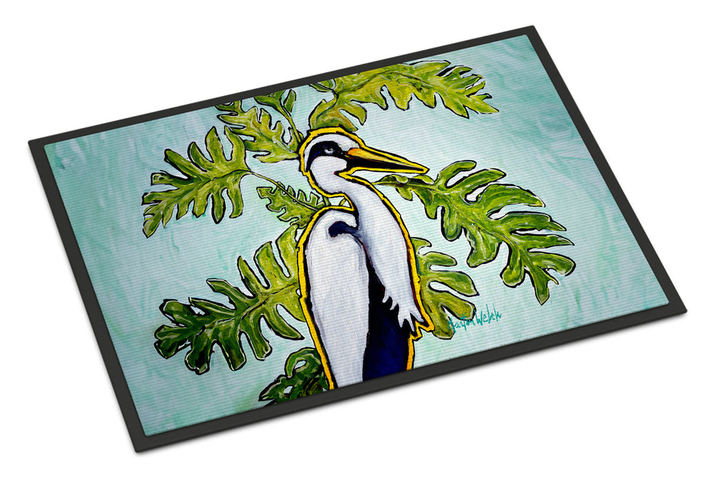 Jungle Fever Heron Doormat Indoor Outdoor 18H X 27W Front Door Mat Rugs for Entryway, Non Slip Washable
