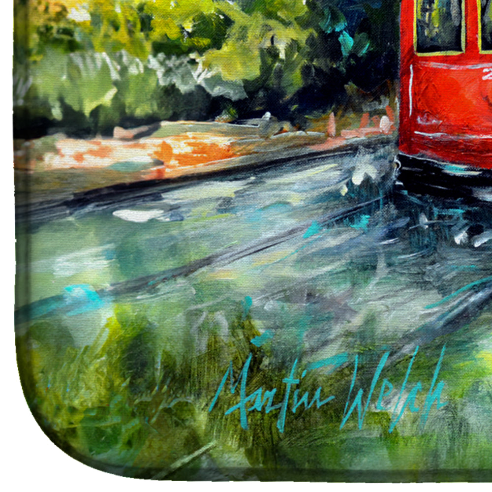Little Red Street Car Dish Drying Mat Absorbent Dish Drying Mat Pad for Kitchen Counter Dish Drainer Mat for Countertop, 14 x 21", Multicolor