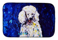 Louie White Poodle Dish Drying Mat Absorbent Dish Drying Mat Pad for Kitchen Counter Dish Drainer Mat for Countertop, 14 x 21", Multicolor