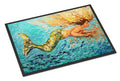 Mermaid After Your Heart Doormat Indoor Outdoor 18H X 27W Front Door Mat Rugs for Entryway, Non Slip Washable