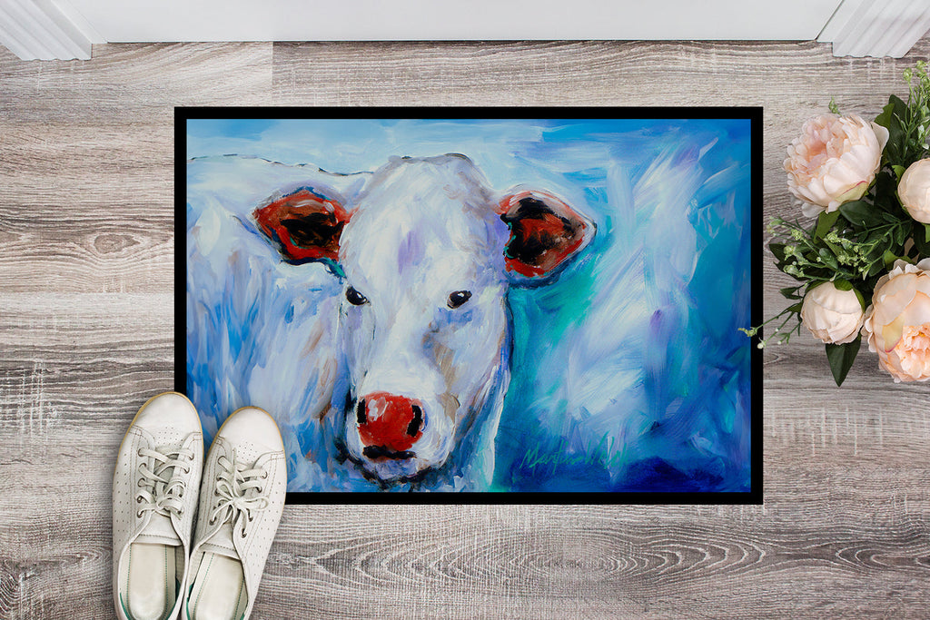 Move Over Cow Doormat Indoor Outdoor 24H X 36W Front Door Mat Rugs for Entryway, Non Slip Washable Low Pile,