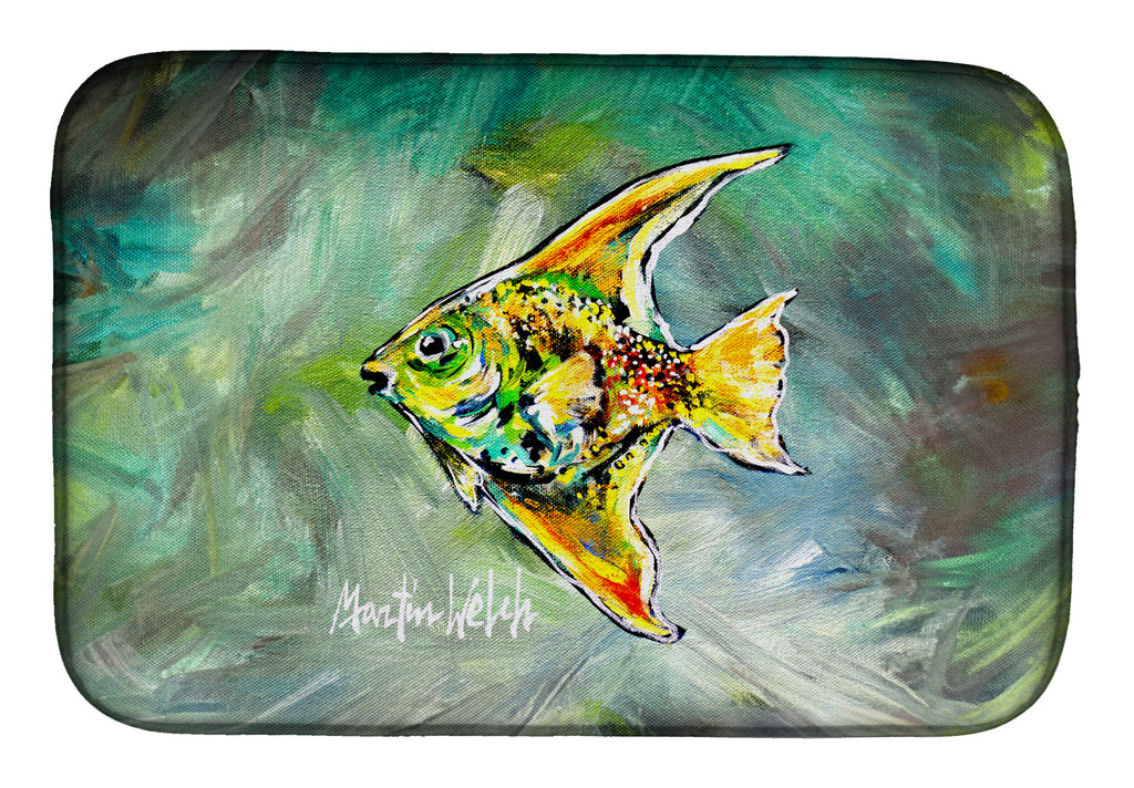 Nancys Other Fish Dish Drying Mat Absorbent Dish Drying Mat Pad for Kitchen Counter Dish Drainer Mat for Countertop, 14 x 21", Multicolor