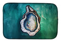 One Shell Oyster Dish Drying Mat Absorbent Dish Drying Mat Pad for Kitchen Counter Dish Drainer Mat for Countertop, 14 x 21", Multicolor