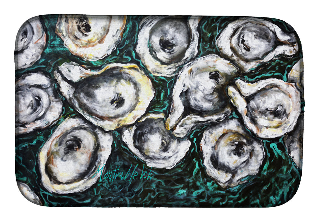 Oyster Lily Dish Drying Mat Absorbent Dish Drying Mat Pad for Kitchen Counter Dish Drainer Mat for Countertop, 14 x 21", Multicolor