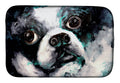 Boston Terrier Pretty Please Dish Drying Mat Absorbent Dish Drying Mat Pad for Kitchen Counter Dish Drainer Mat for Countertop, 14 x 21", Multicolor