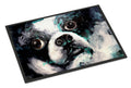 Boston Terrier Pretty Please Doormat Indoor Outdoor 18H X 27W Front Door Mat Rugs for Entryway, Non Slip Washable
