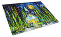 Rock of Ages Church Cutting Board Tempered Glass Kitchen Cutting Surface, Heat Resistant Chopping, Non-Slip Feet, Food Prep & Serving