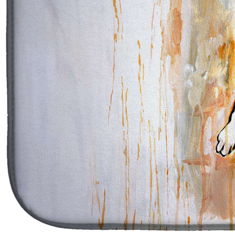 Boston Terrier Scout Dish Drying Mat Absorbent Dish Drying Mat Pad for Kitchen Counter Dish Drainer Mat for Countertop, 14 x 21", Multicolor