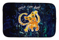 Space Cat Det Cat Dish Drying Mat Absorbent Dish Drying Mat Pad for Kitchen Counter Dish Drainer Mat for Countertop, 14 x 21", Multicolor
