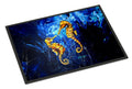 Seahorses Two To Tango Doormat Indoor Outdoor 24H X 36W Front Door Mat Rugs for Entryway, Non Slip Washable Low Pile,