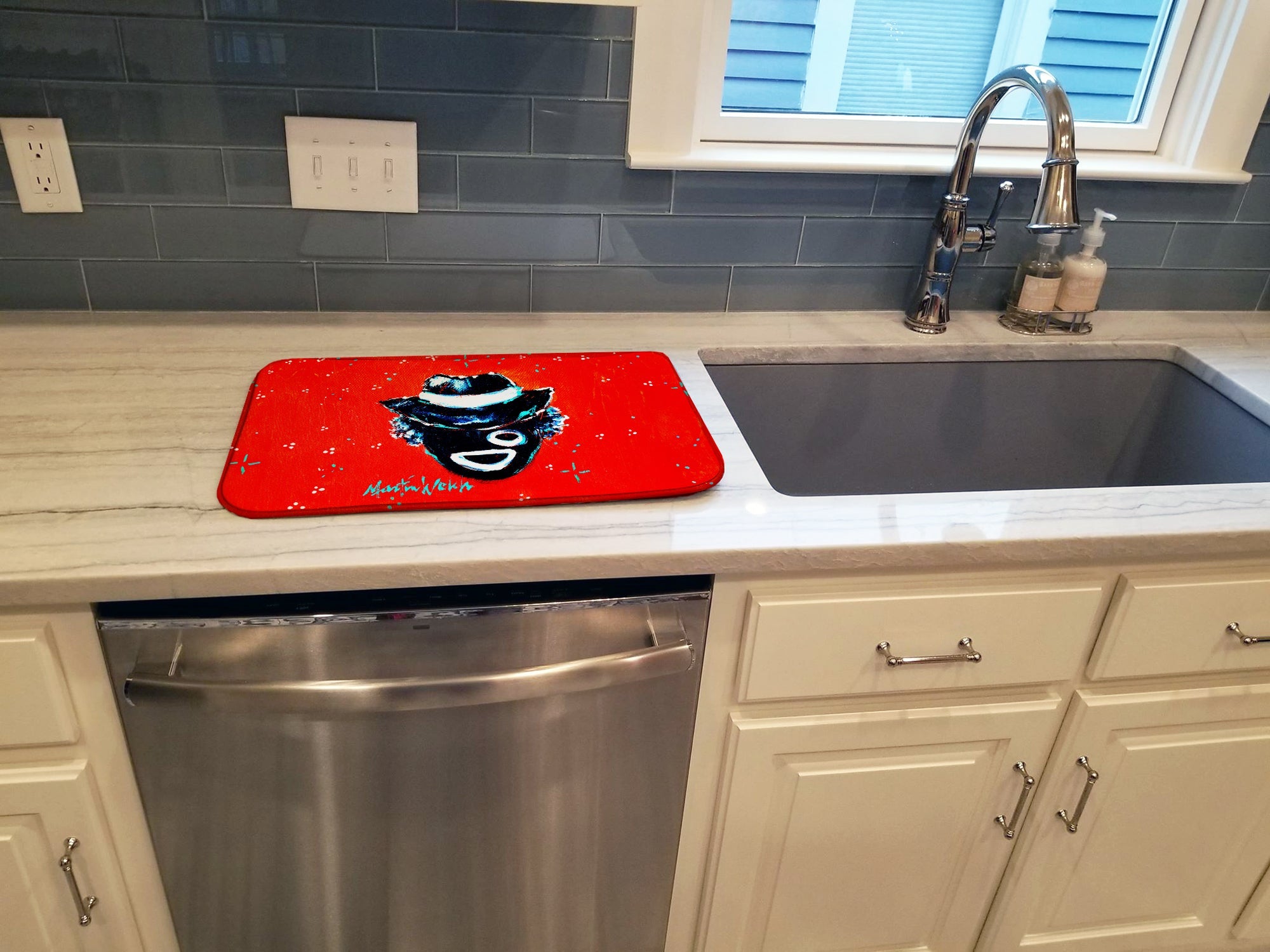 Zee Mr Dish Drying Mat Absorbent Dish Drying Mat Pad for Kitchen Counter Dish Drainer Mat for Countertop, 14 x 21", Multicolor