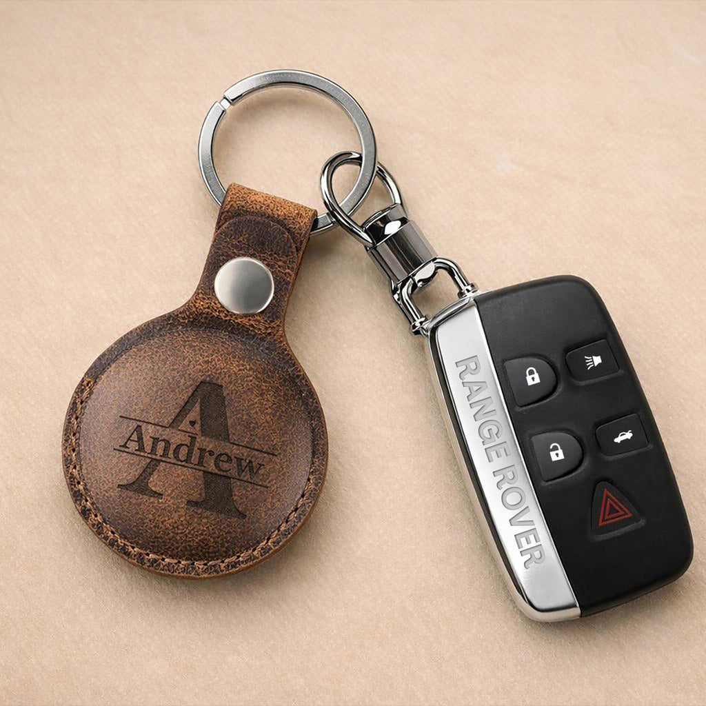 Personalized AirTag Keychain Holder – Custom Key Ring Case