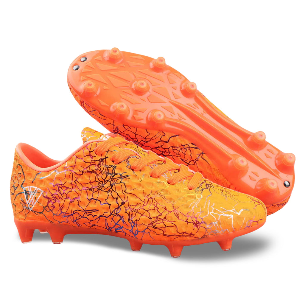 Vizari Zodiac JR Kids Firm Ground (FG) Soccer Cleats – Orange, Youth Sizes 8C–6Y