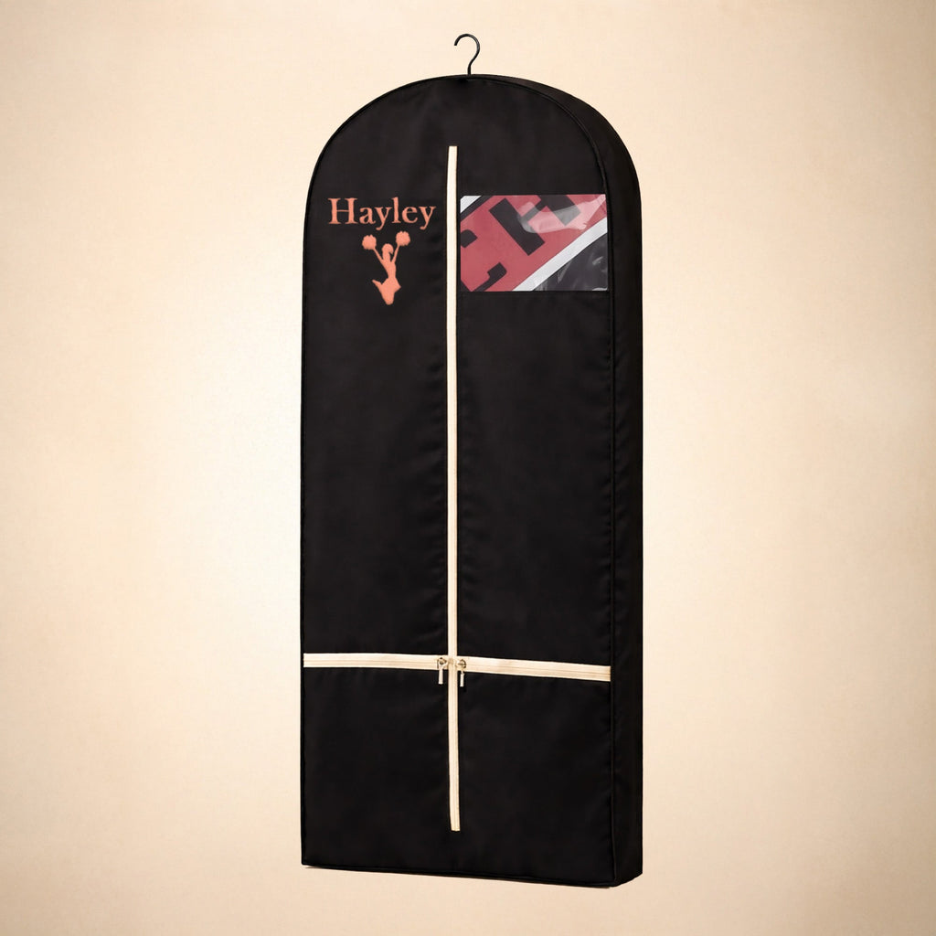 Personalized Garment bag for Cheer Outfit - Embroidered Cheerleader