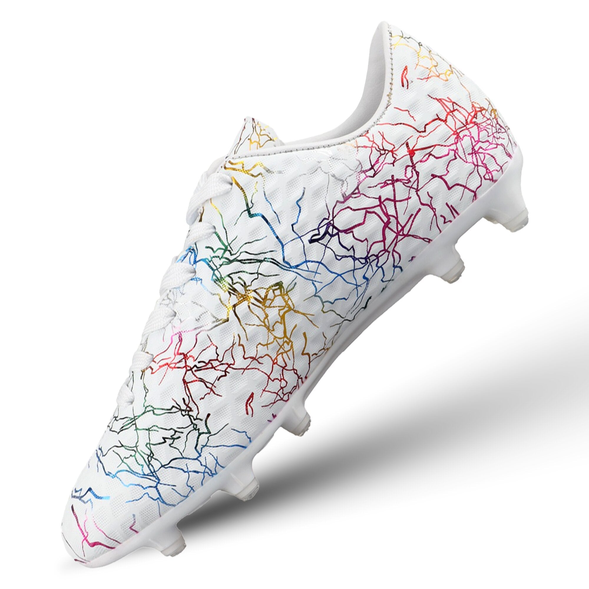 Vizari Zodiac JR Kids Firm Ground (FG) Soccer Cleats – White, Youth Sizes 8C–6Y