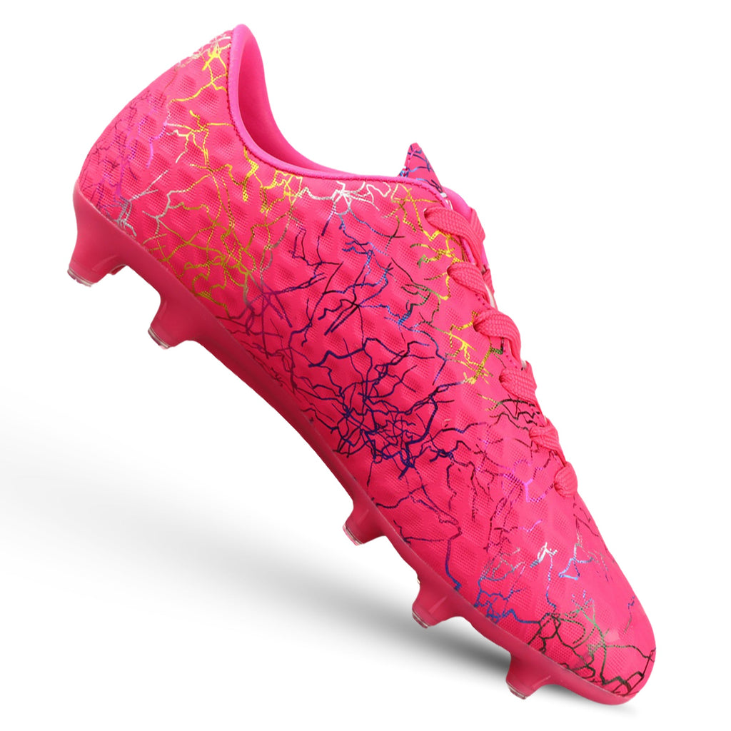 Vizari Zodiac JR Kids Firm Ground (FG) Soccer Cleats – Pink, Youth Sizes 8C–6Y
