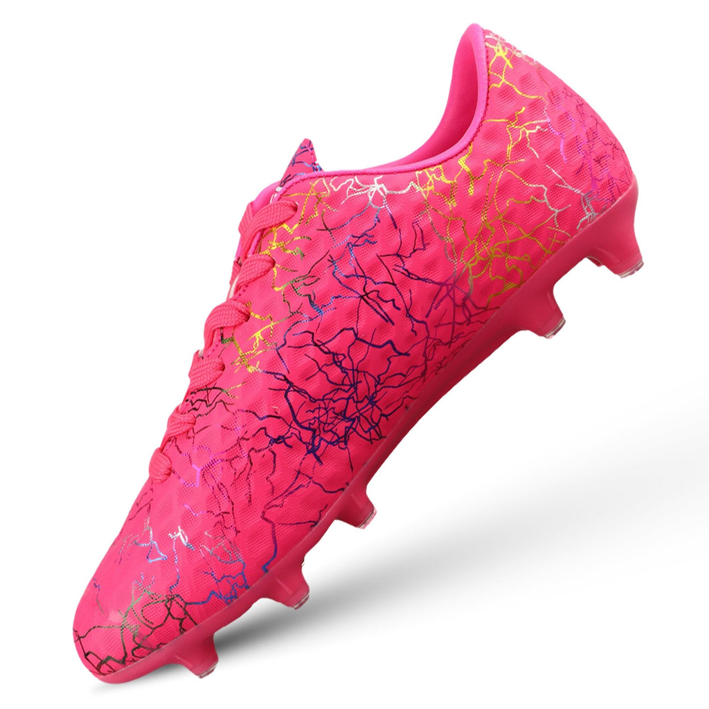 Vizari Zodiac JR Kids Firm Ground (FG) Soccer Cleats – Pink, Youth Sizes 8C–6Y