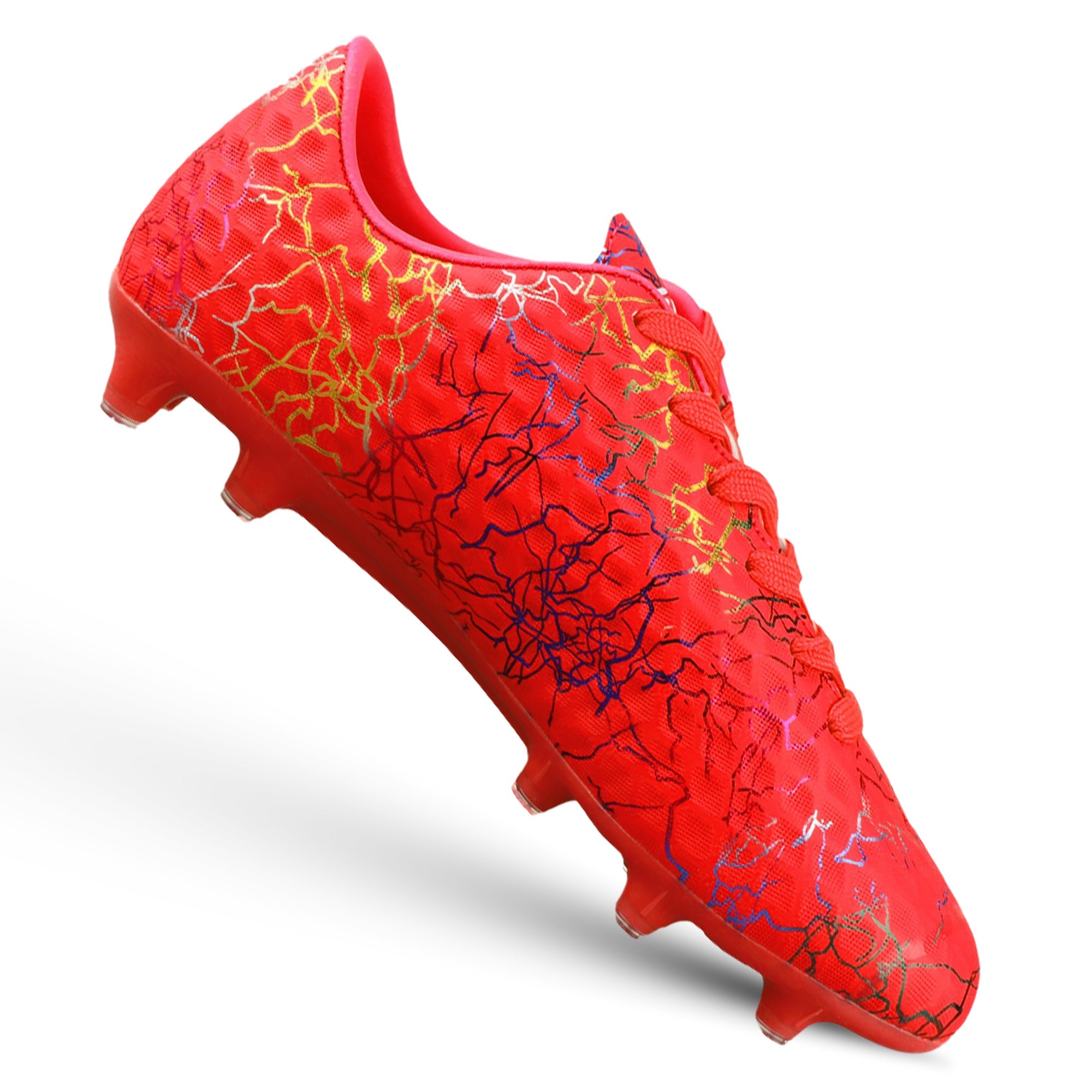 Vizari Zodiac JR Kids Firm Ground (FG) Soccer Cleats – Red, Youth Sizes 8C–6Y