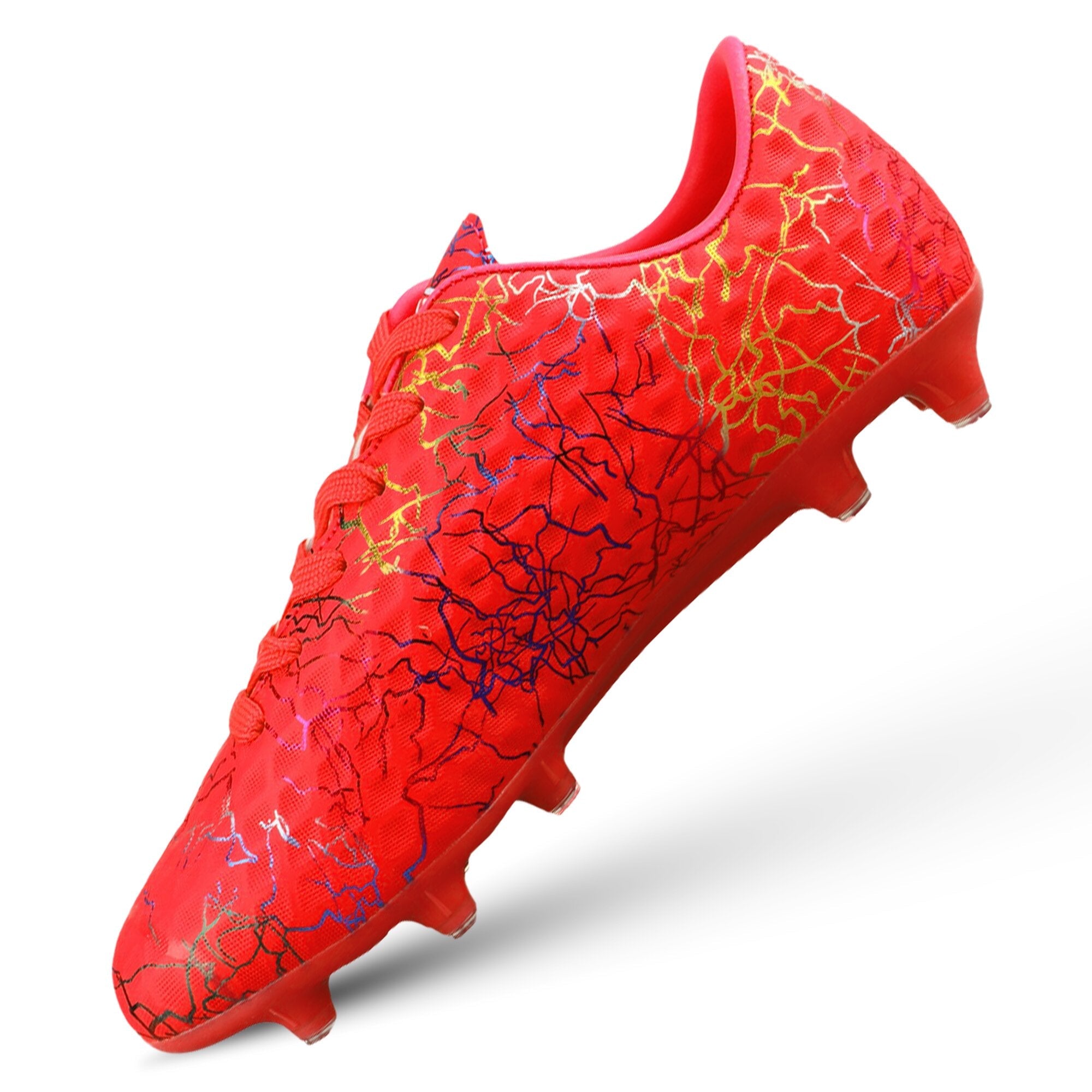Vizari Zodiac JR Kids Firm Ground (FG) Soccer Cleats – Red, Youth Sizes 8C–6Y