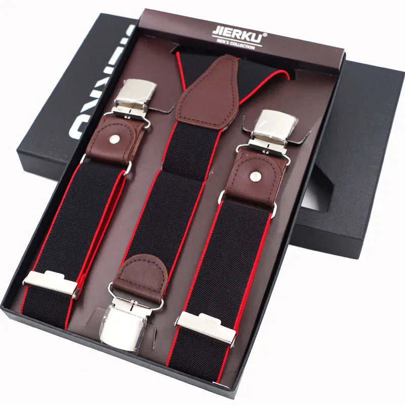 Maison Novaire Leather Suspenders