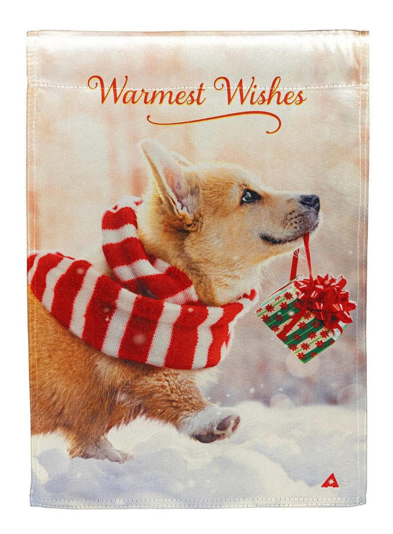 Majestic Corgi 2 Sided Garden Flag
