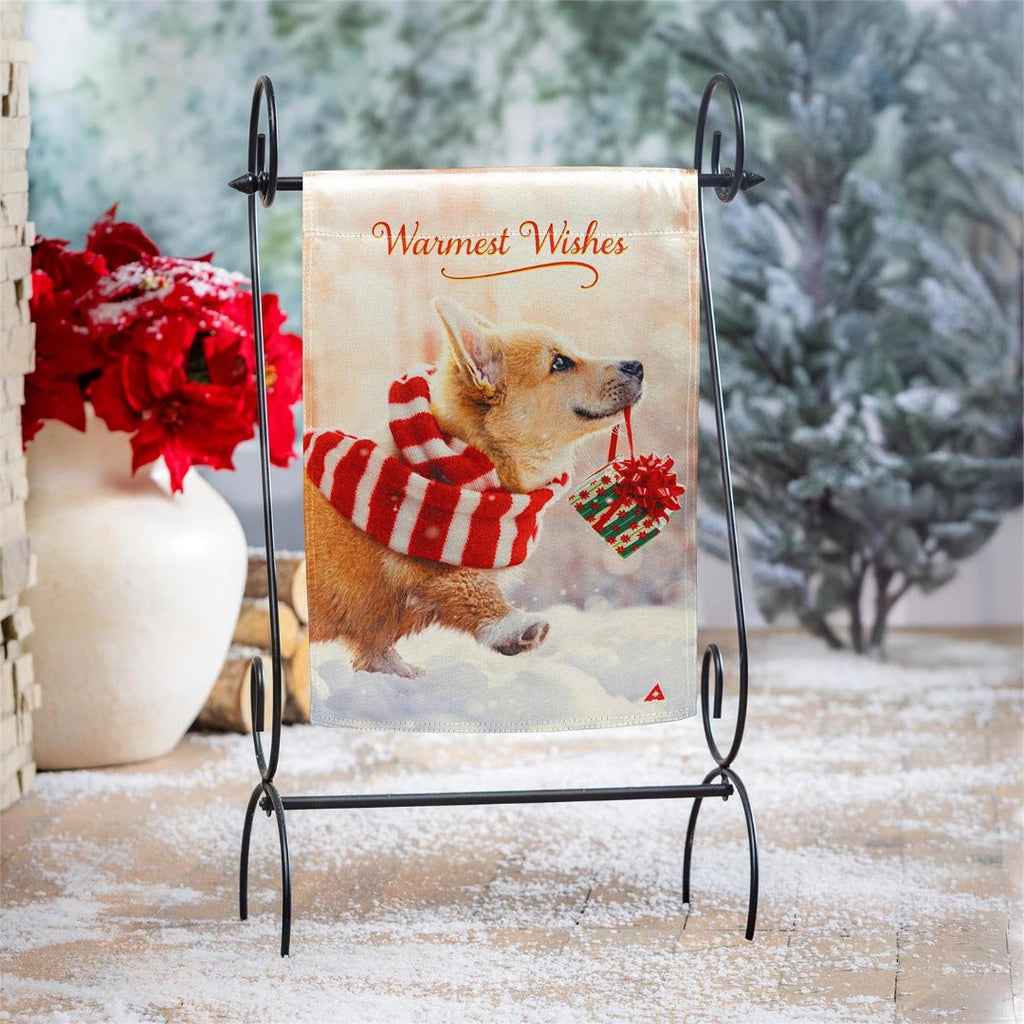 Majestic Corgi 2 Sided Garden Flag