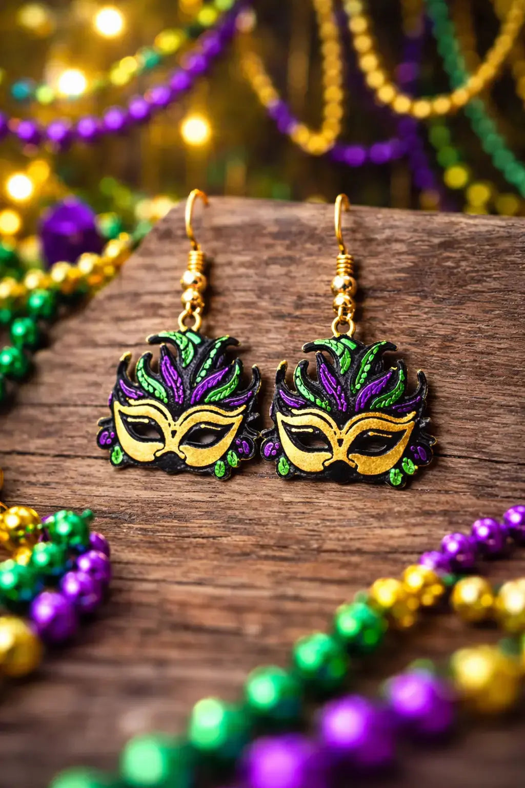 Mardi Gras Mask Earrings