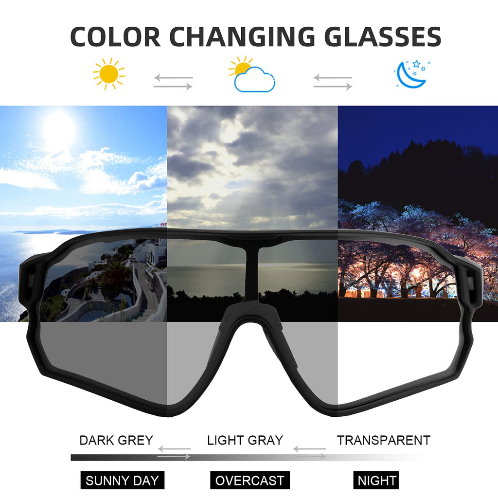 Thickened PC Lens Photochromic Sunglasses (UV400)